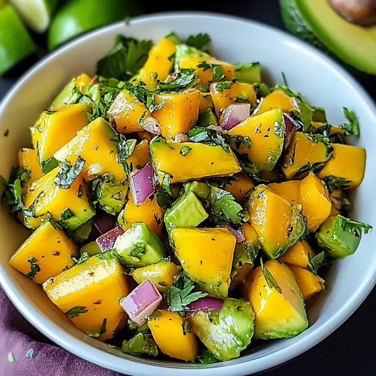Avocado Mango Salad with a Zesty Lime Dressing