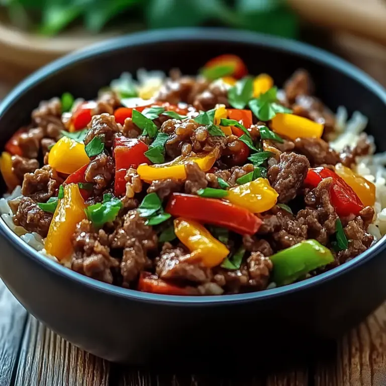 Beef and Pepper Rice Bowl