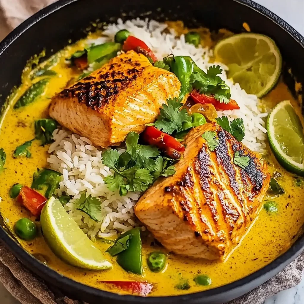 Caribbean Coconut Curry Salmon