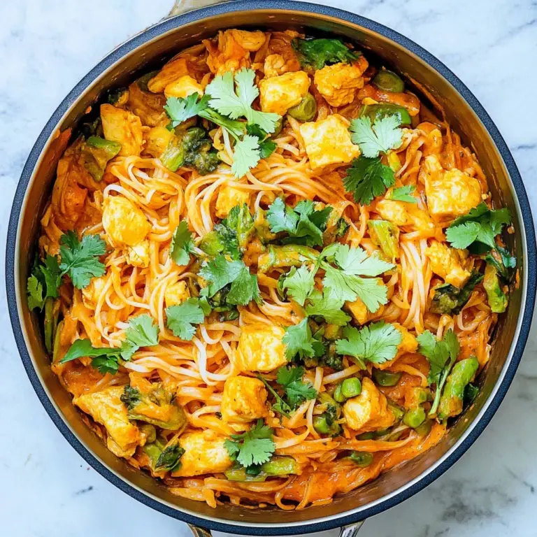 Coconut Curry Chicken and Rice Noodles