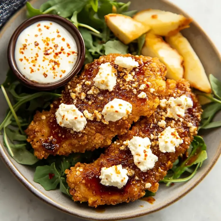 Crispy Hot Honey Feta Chicken
