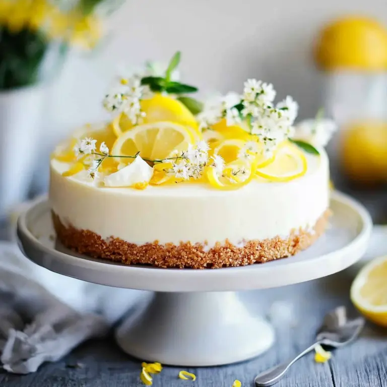 Easy No Bake Lemon Cheesecake