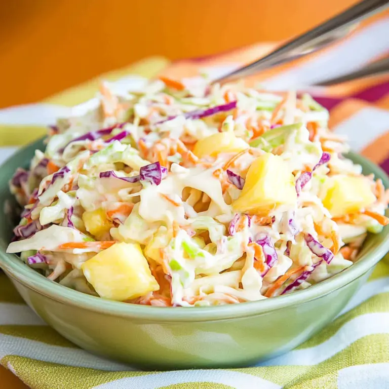 Hawaiian Pineapple Coleslaw