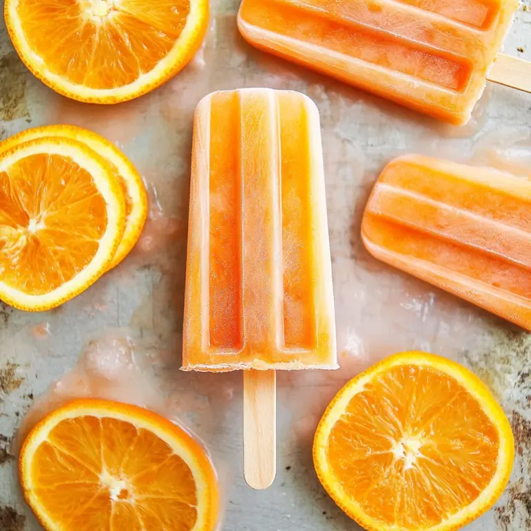 Homemade Orange Popsicles