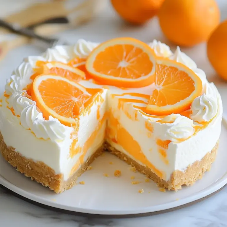 No-Bake Orange Creamsicle Cheesecake