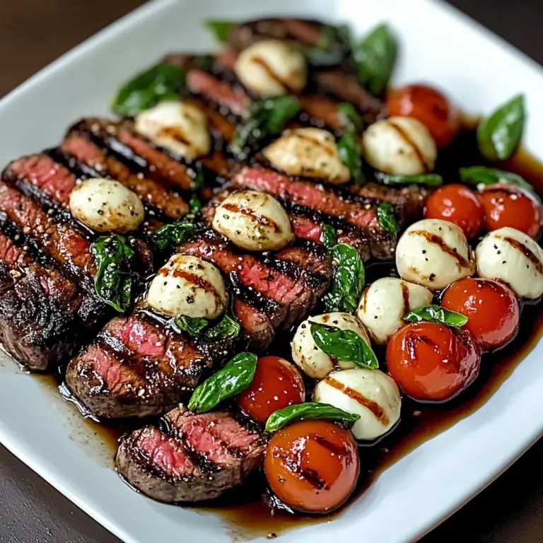 Balsamic Caprese Grilled Flank Steak
