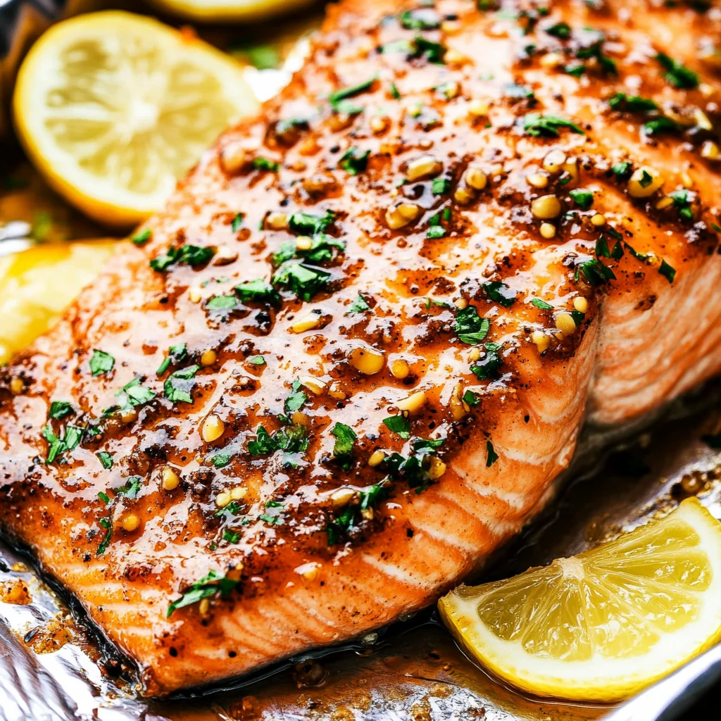 Garlic Brown Sugar Glazed Salmon