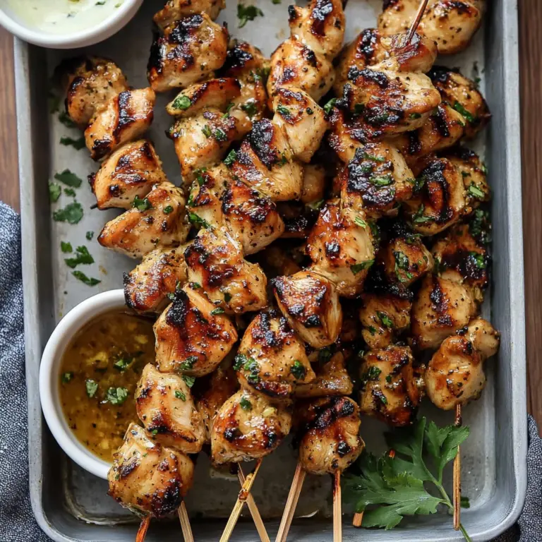 Honey Garlic Chicken Skewers