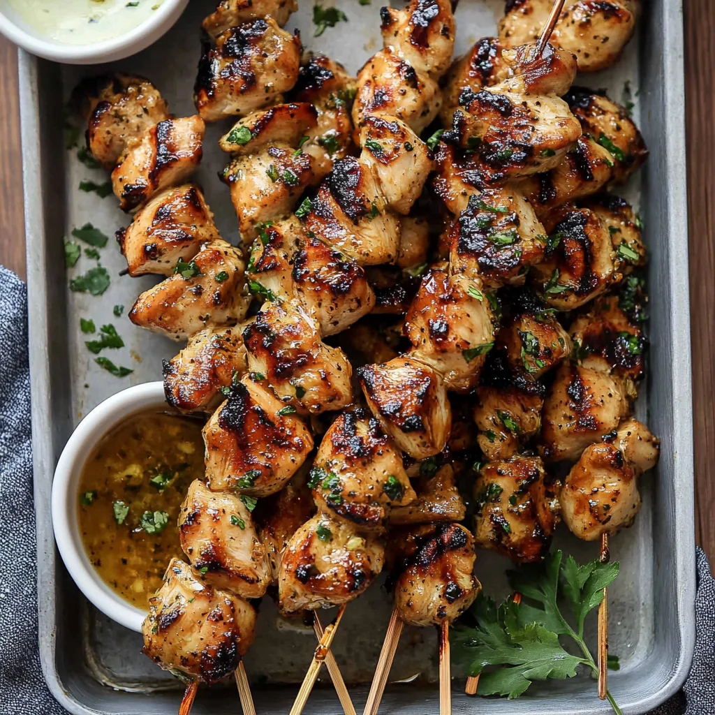 Honey Garlic Chicken Skewers