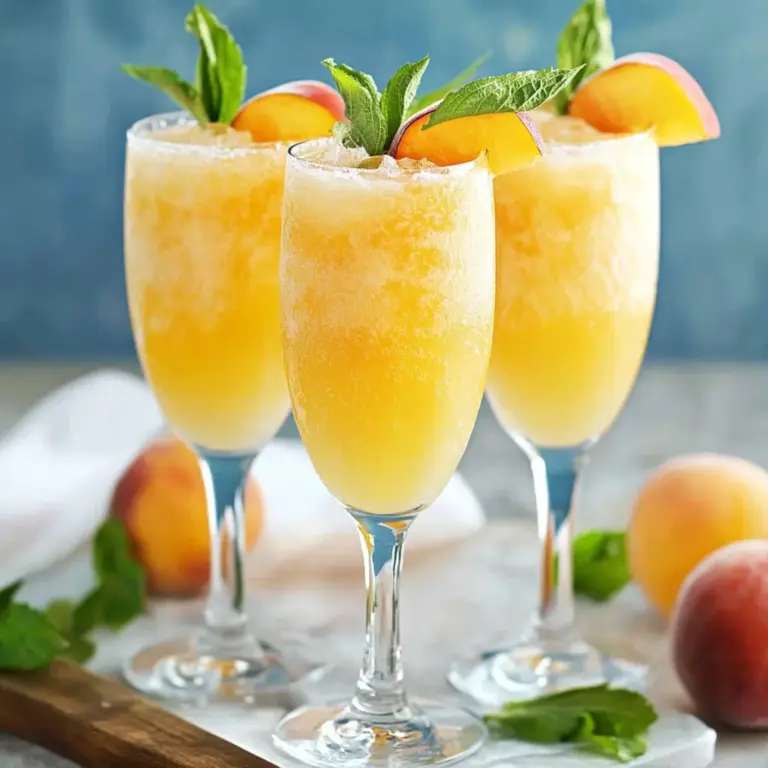 Peach Sparkle Mocktail