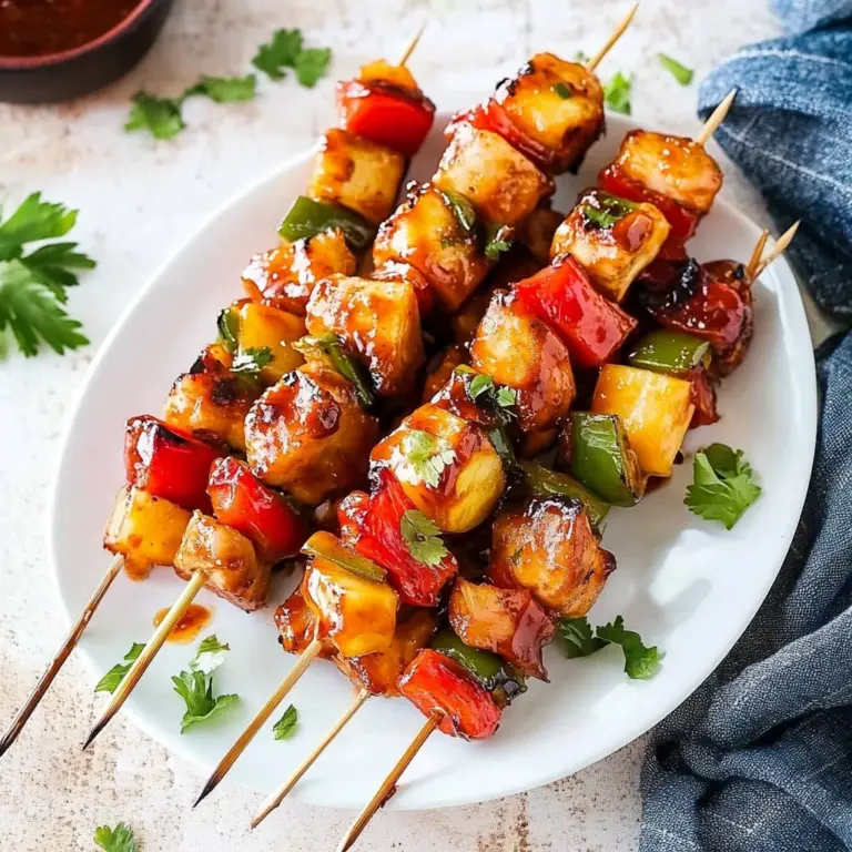 Pineapple BBQ Chicken Kabobs