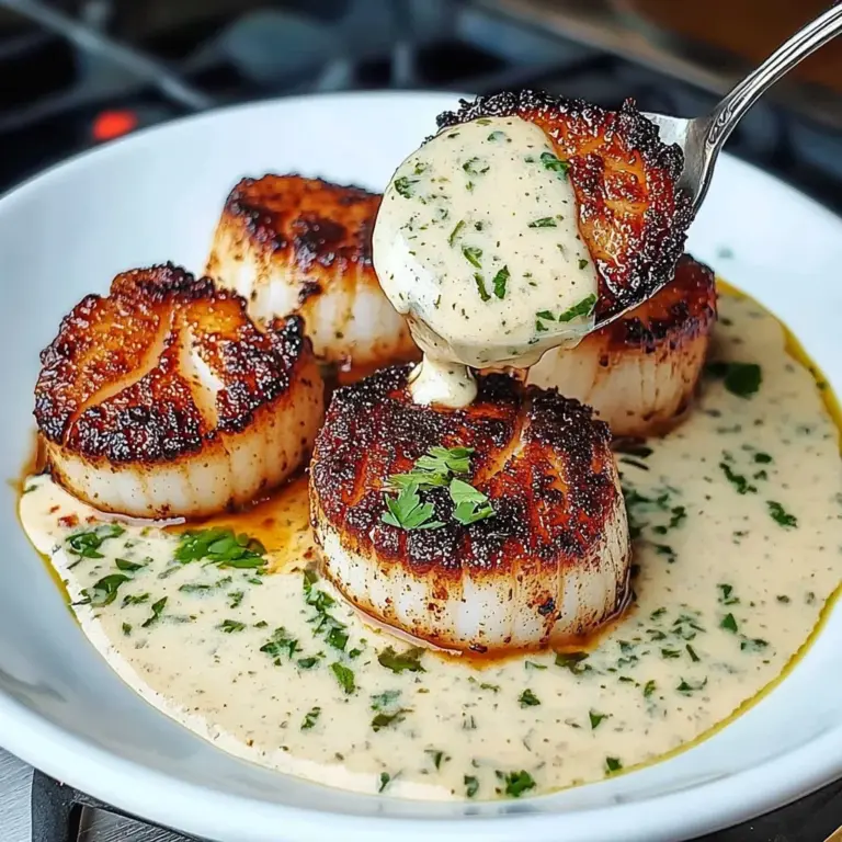 Seared Scallops with Cilantro Lime Sauce