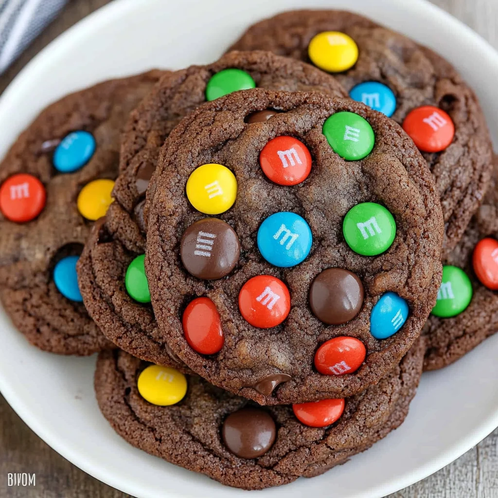 Soft and Chewy Chocolate M&M Cookies