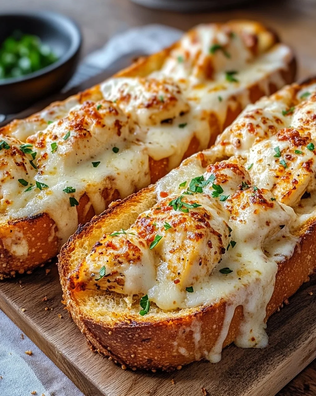 Cajun Chicken Garlic Bread