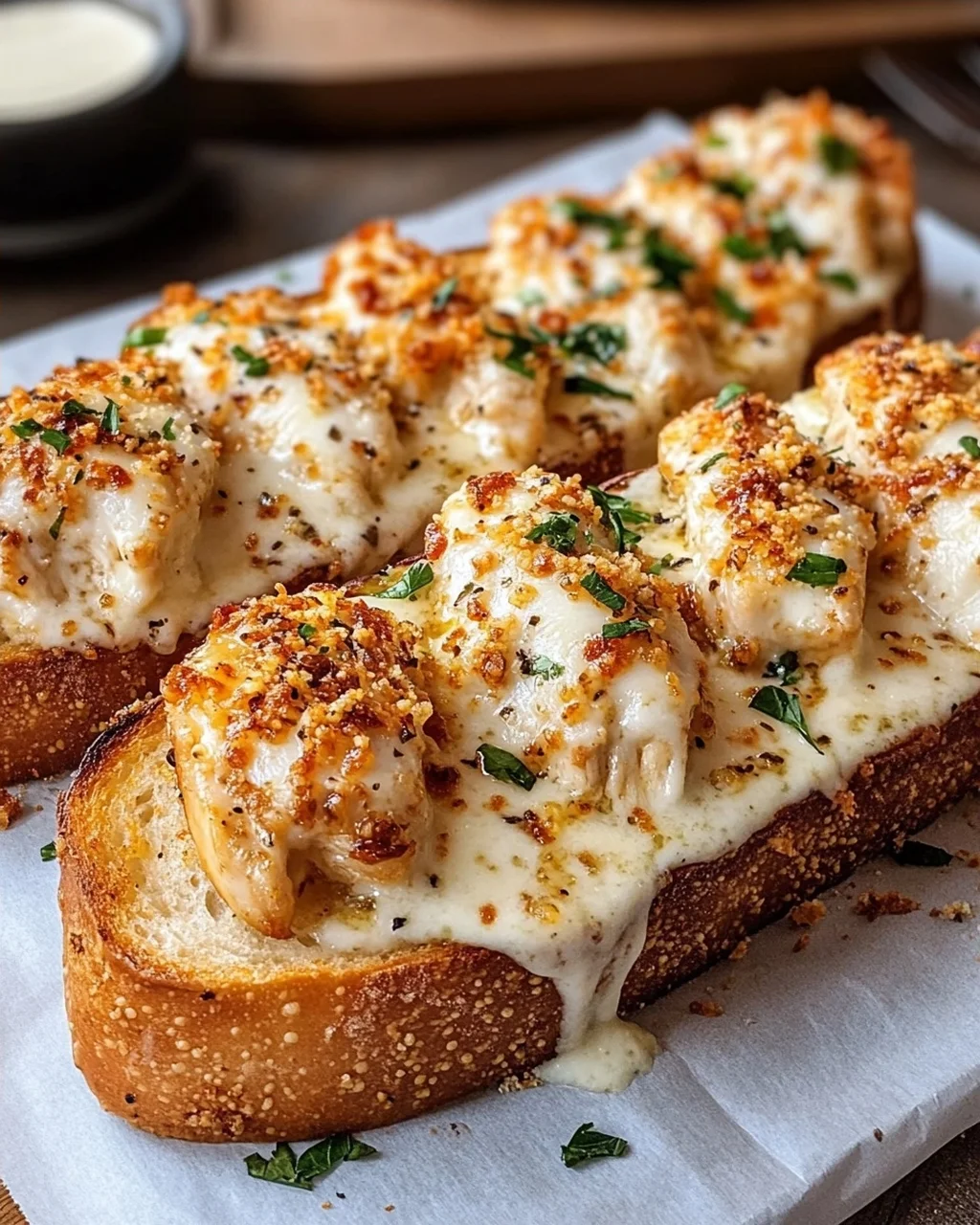 Cajun Chicken Garlic Bread